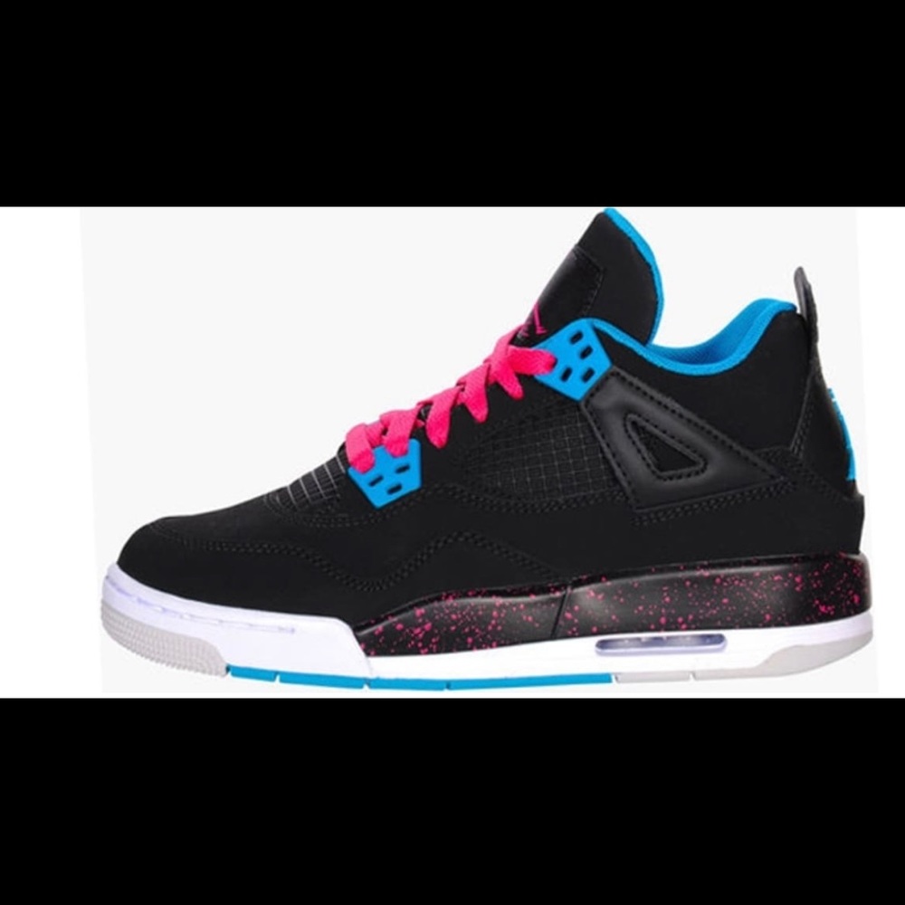 Air Jordan 4 Retro GS Black Pink-Dynamic Blue